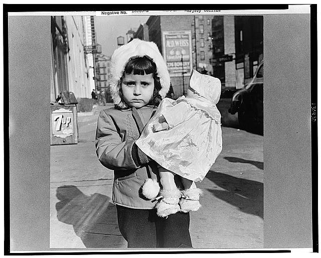 Photo:New York NY Mott Street Child on Sunday 1930s Doll Package