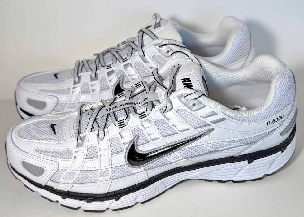 NIKE - P-6000 White/Black-Metallic Silver CD6404-107 - Bowerman Series - M12 NEW