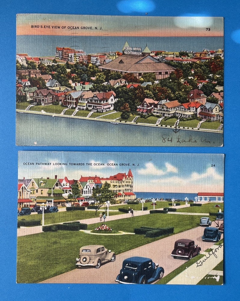 OCEAN GROVE New Jersey Linen Postcard Lot