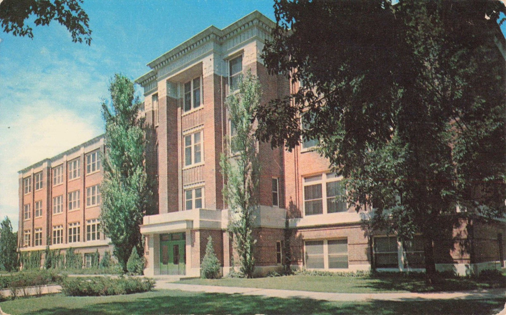 University of South Dakota Administration Building Vermillion - PM 1965 Postcard