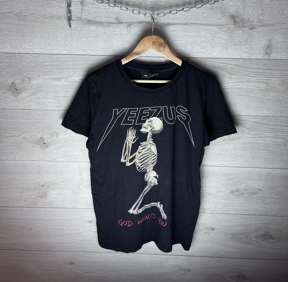 KAYNE WEST YEEZUS TOUR 2013 GOD WANTS YOU T SHIRT MENS 🇺🇸