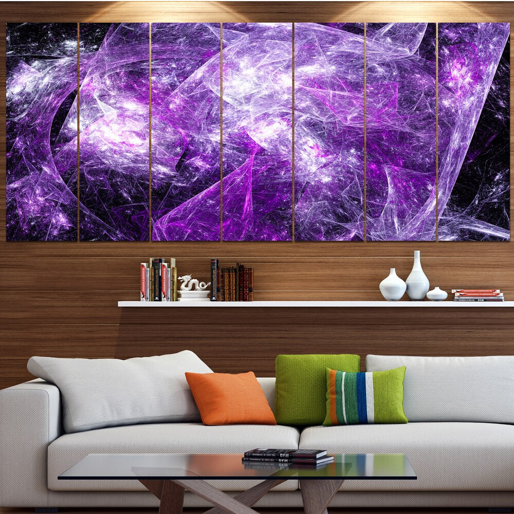 Mystic Purple Fractal Abstract Wallpaper - Oversized Modern Art Design for Bold Statement Walls