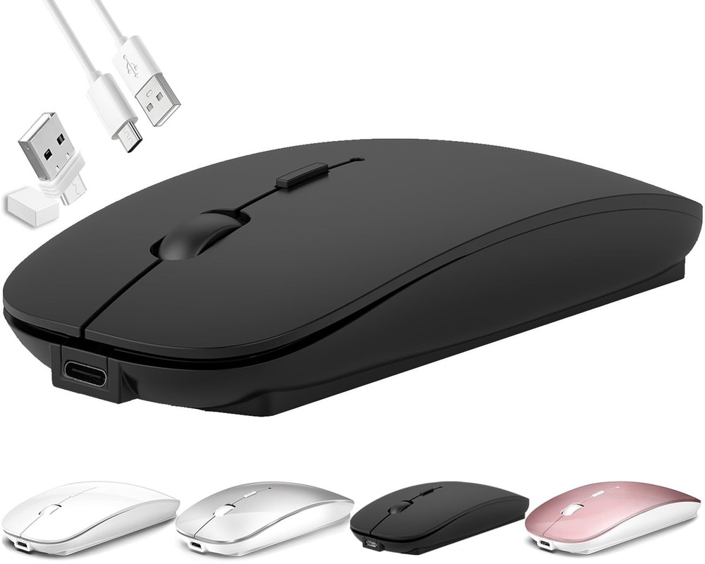Bluetooth Wireless Mouse for Laptop Rechargeable 3-Mode with Bluetooth 5.0