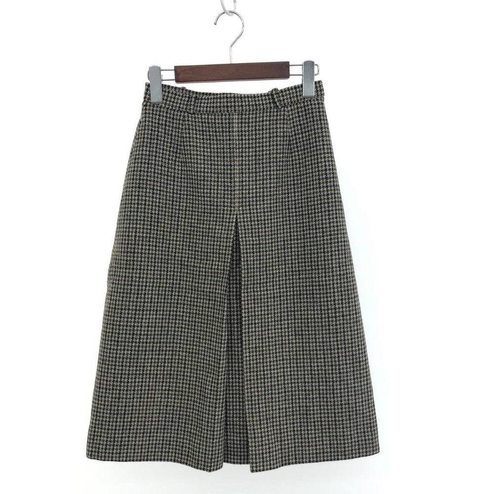 Burberry's Gray Wool Houndstooth Skirt Women's Bottoms New