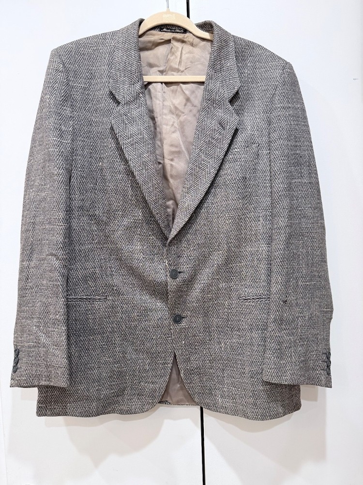 Vintage Mani Giorgio Armani Men 100% Silk Jacket flawed made in Italy