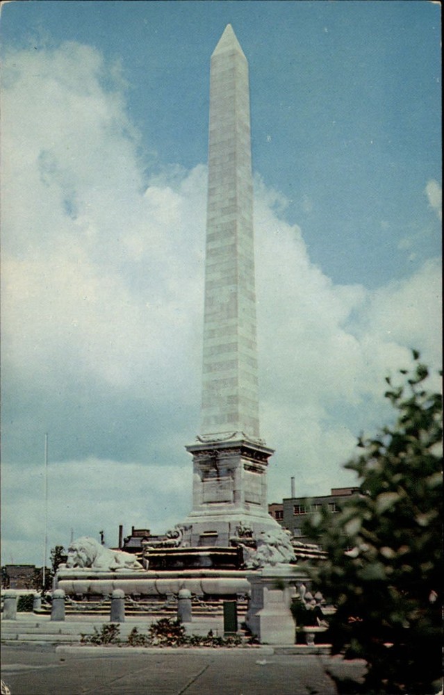 William McKinley monument Civic Center Buffalo New York ~ 1960s postcard
