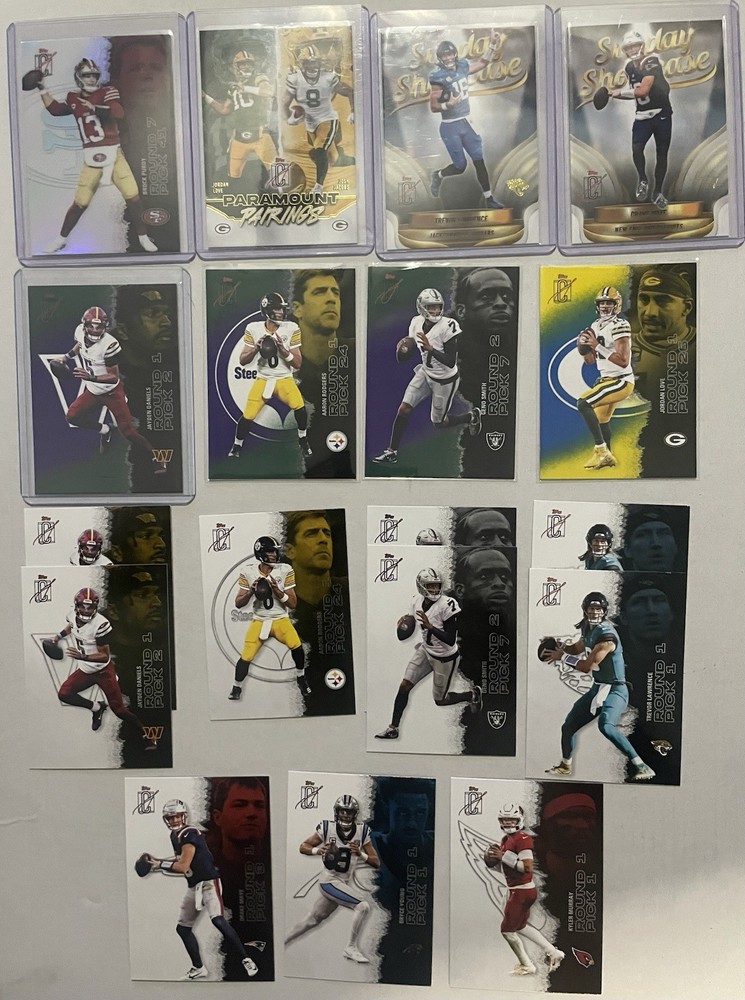 2025 NFL Topps Signature Class- 18 Card Lot Star QBs (Base, Inserts, Parallels)