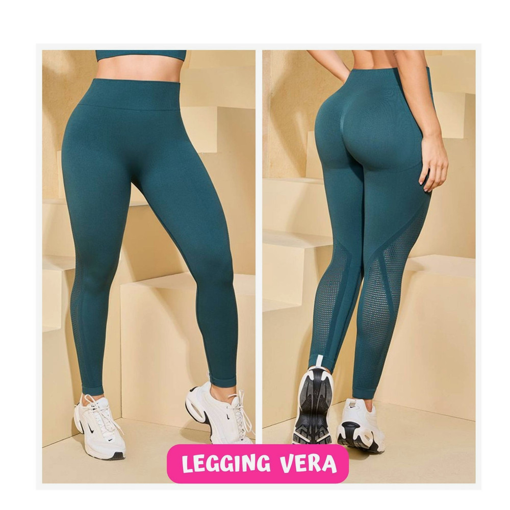 Women’s Green High Rise Ankle Leggings Stretch Solid Activewear Size  S M L XL