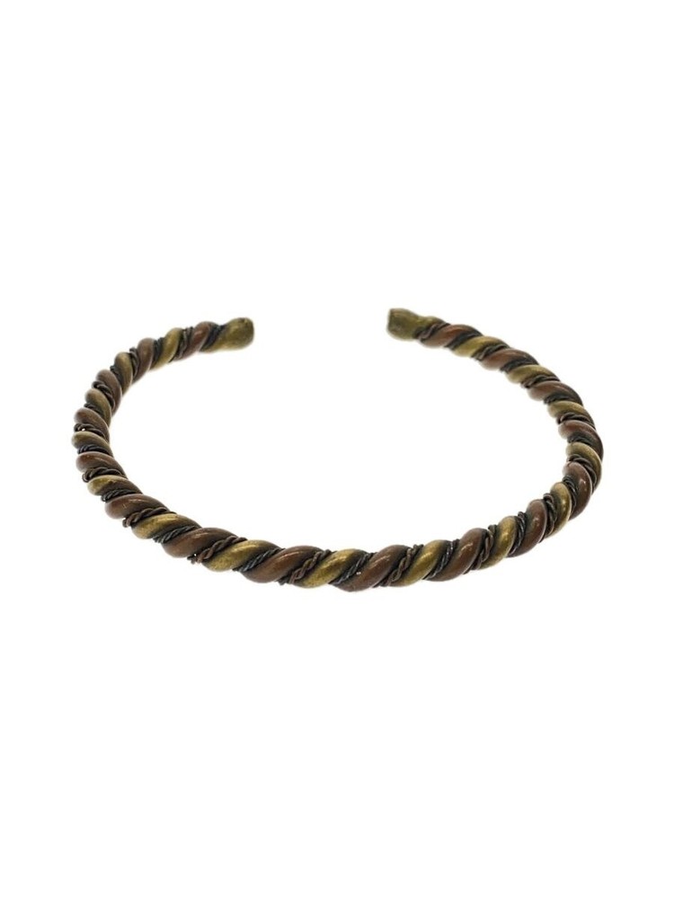 Gold-Plated Men's Twist Bangle Style 1207