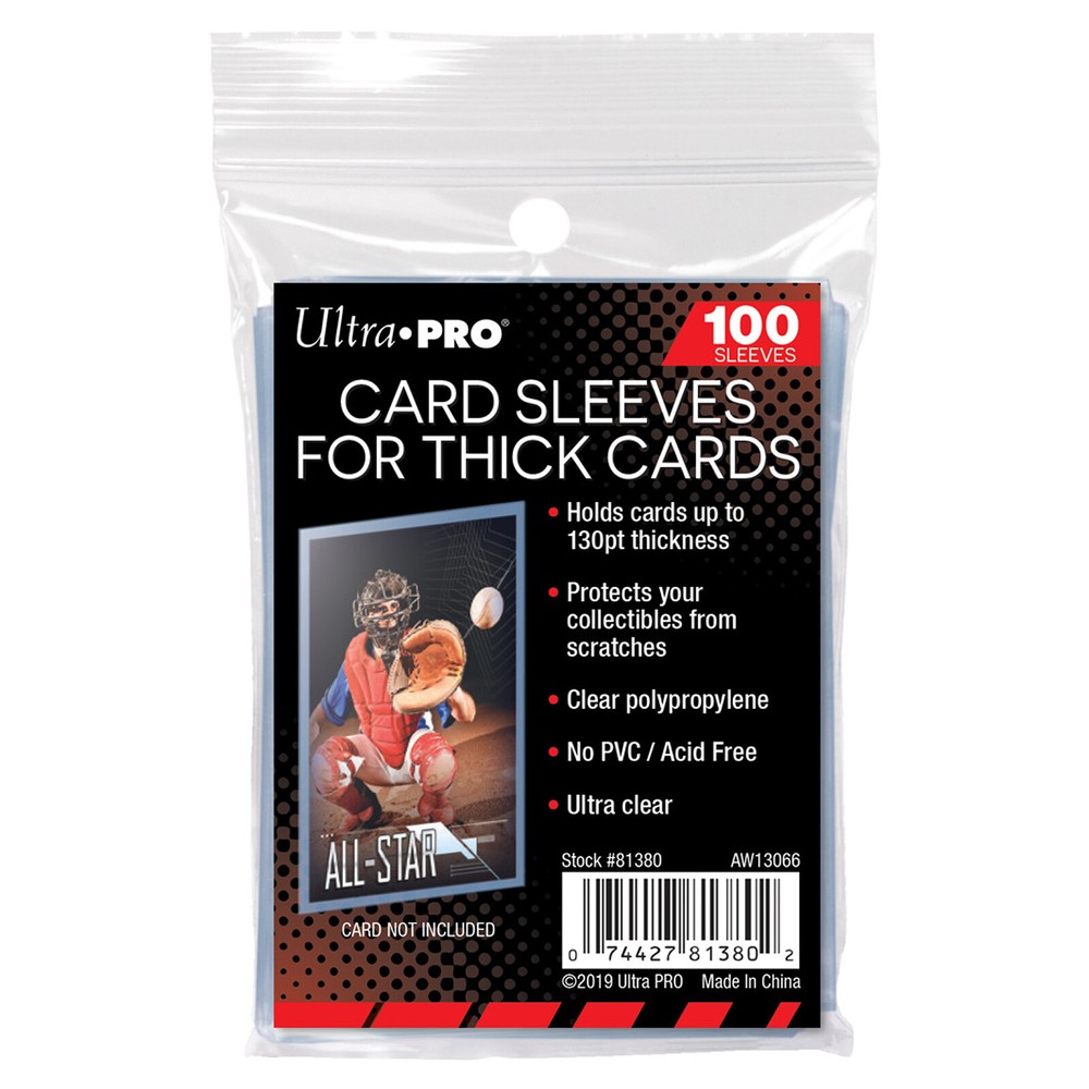 Ultra-Pro 100-Pack Thick 130pt Acid-Free Card Sleeves-image