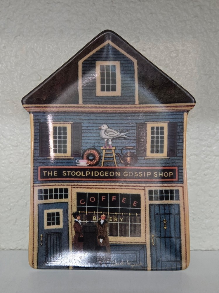 Charles Wysocki Folktown Collection The Stoolpidgeon Gossip Shop Art Print