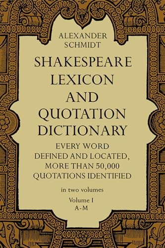 Shakespeare Lexicon and Quotation Dic... by Menges, Jeff A. Paperback / softbackFREE US DELIVERY | ISBN: 048622726X | Quality Books