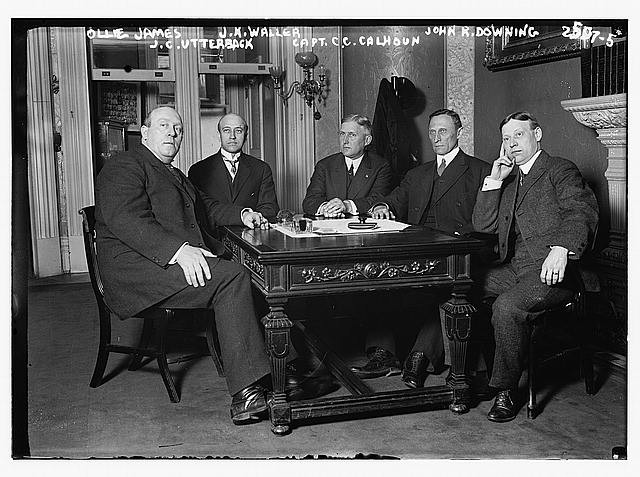 Ollie James,J.M. Waller,John R. Downing,J.C. Utterback,Capt. C.C. Calhoun,c1913