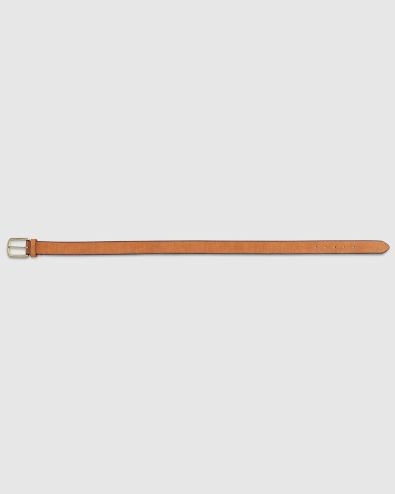 johnnie-O Picado Leather Belt Tan Size 38