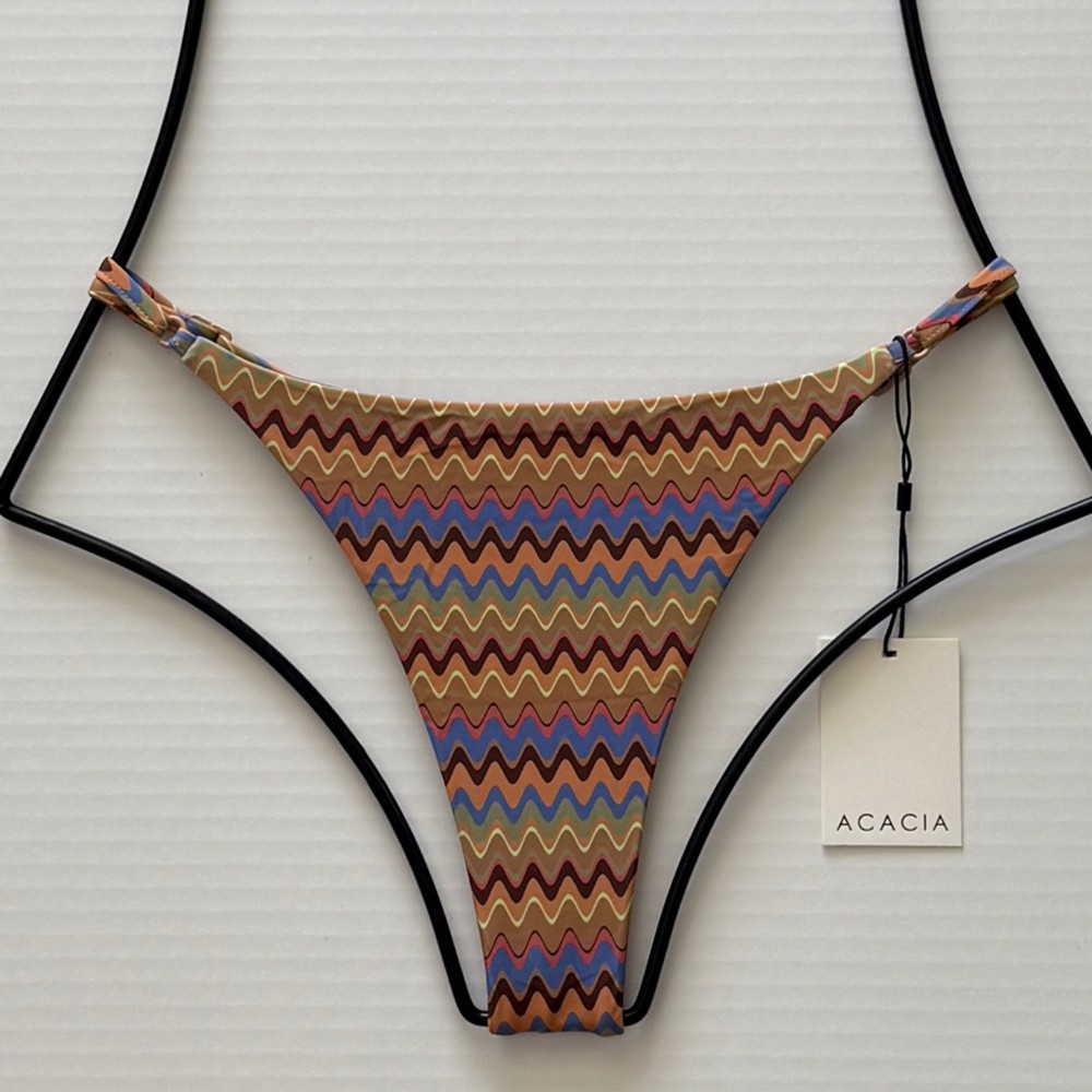 Acacia Swim RALPHY Bikini Bottom - Mada - High Cut, Minimal Coverage - Large-image