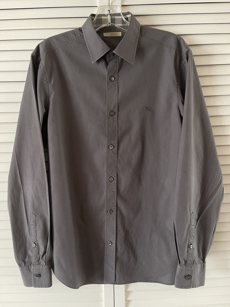BURBERRY Shirt Gray- Size M -Authentic 🎁