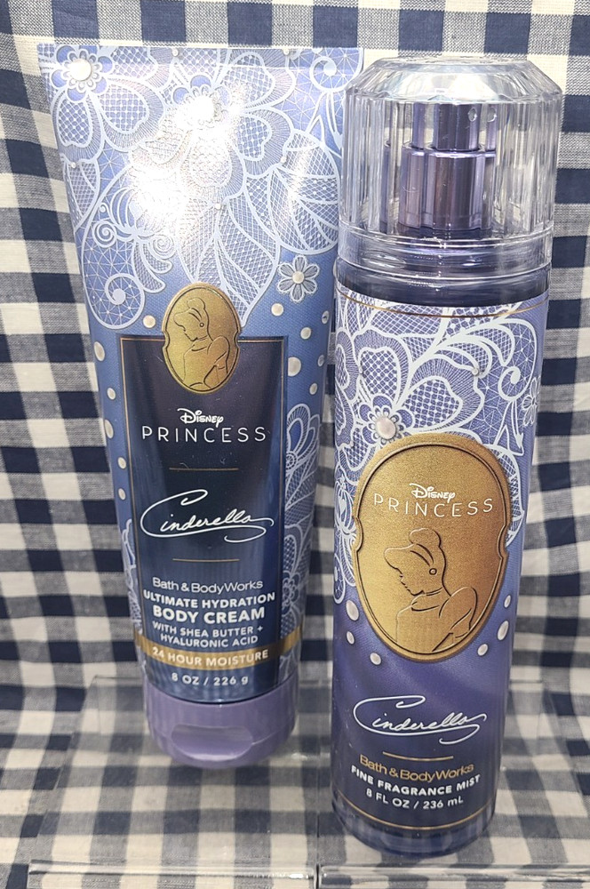2 Piece NEW Cinderella DISNEY PRINCESS Mist & Body Cream Set Bath & Body Works