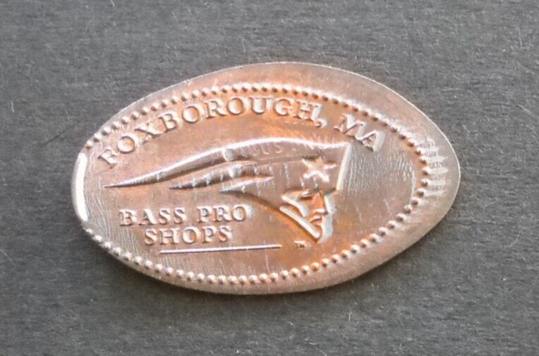 Bass Pro Shops elongated penny Foxboro MA USA cent New England Patriots coin