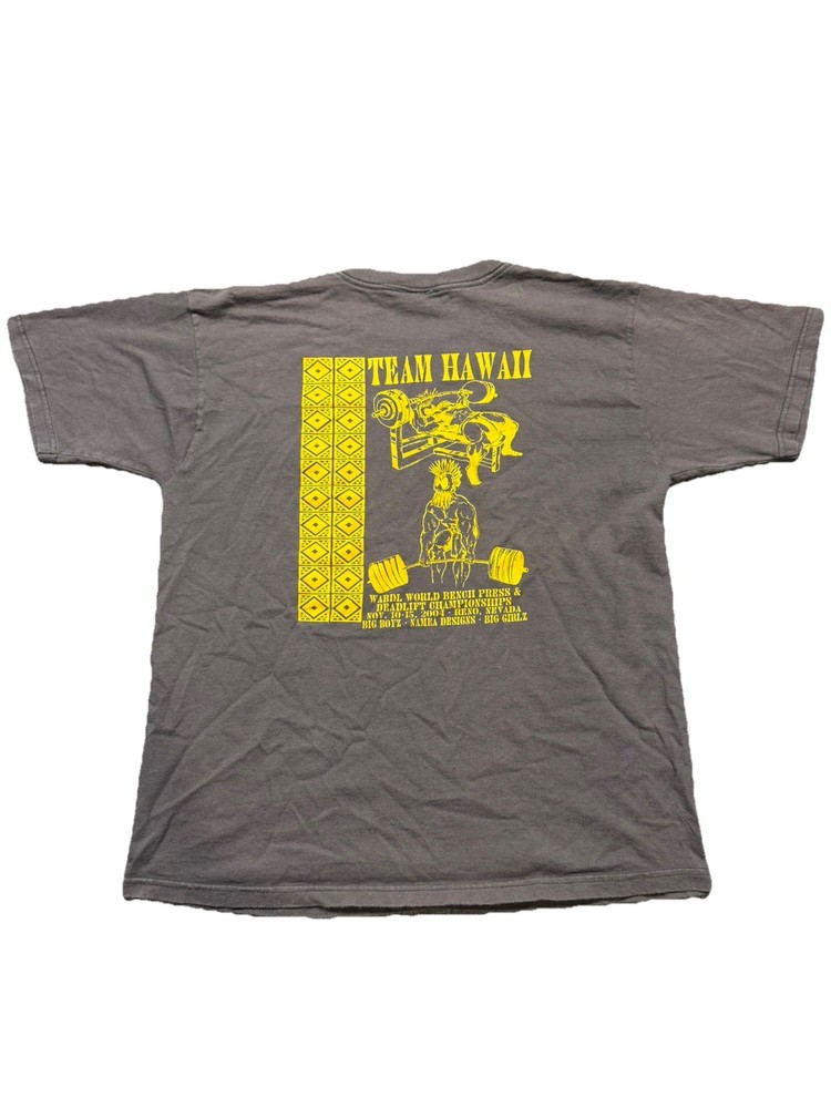 Vintage Team Hawai’i Hawaiian Iron Warrior Ikaika Strength Sz L Power Lifting 04