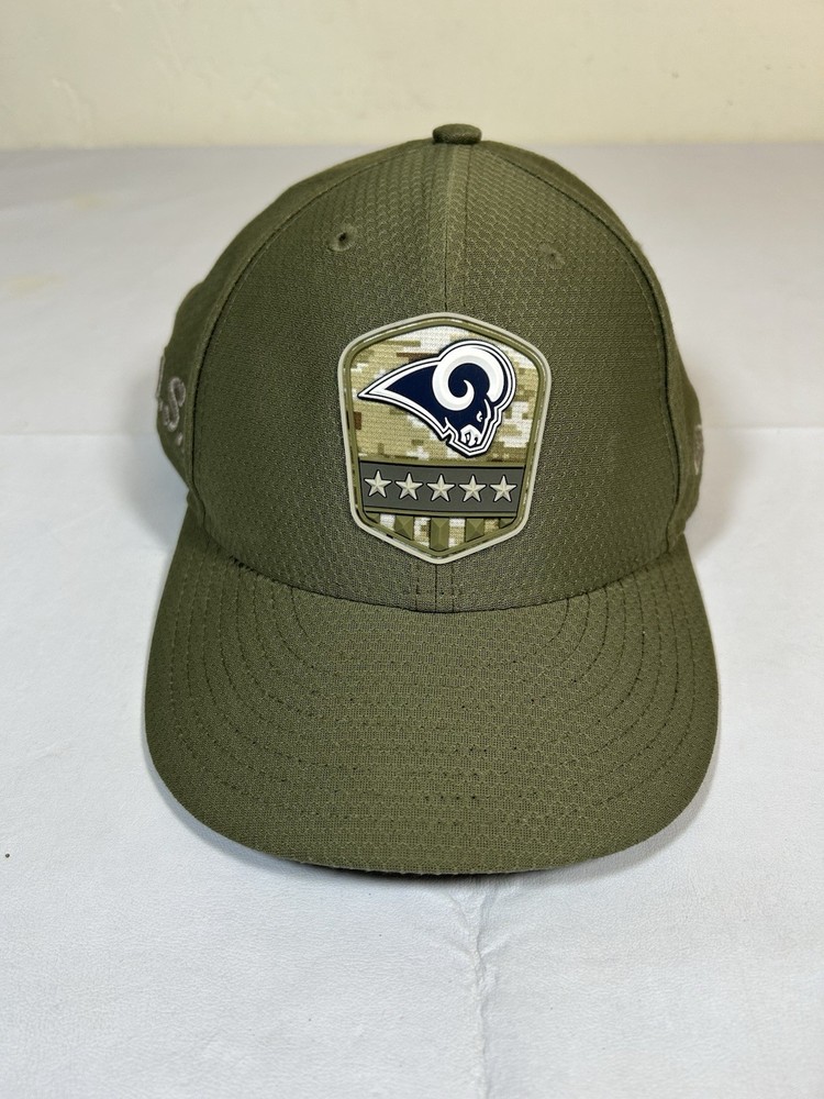 Los Angeles Rams Salute New Era 59FIFTY Fitted Hat Cap Size 7 3/4