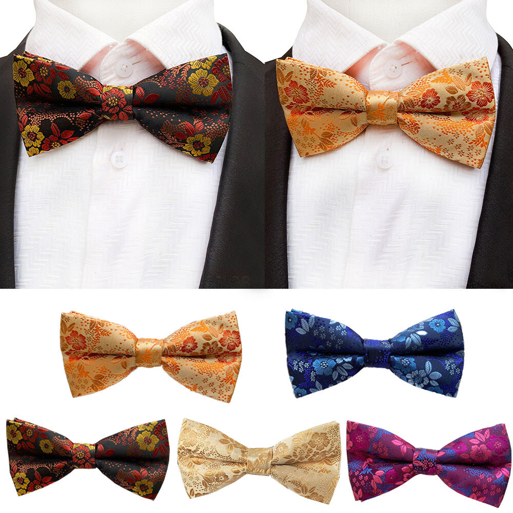 Men Bow Tie Exquisite Unique Adjustable Trendy Collar Decorative Bowtie