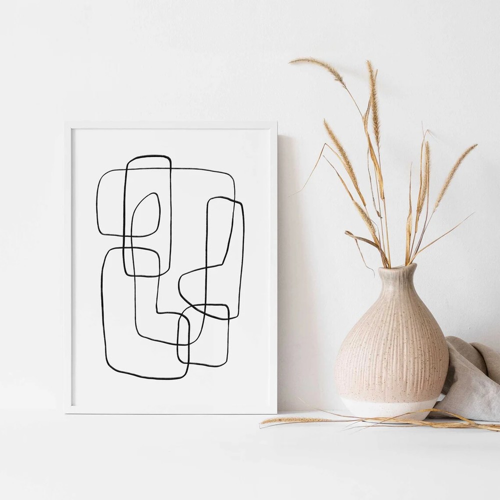 Abstract Line Drawing Poster – Premium Quality Available in Custom Sizes for Your Space-image