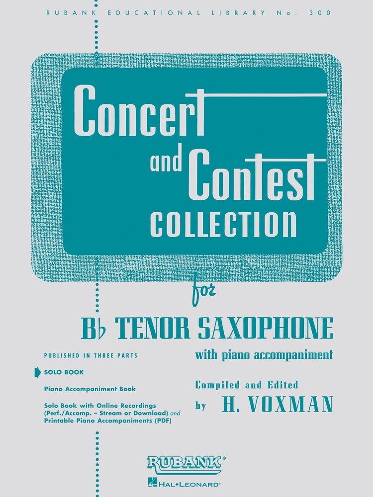 Concert & Contest Collection for Bb Tenor Saxophone Solo Part Music Rubank Book