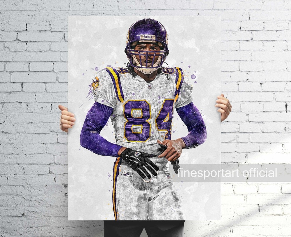 Randy Moss Minnesota Vikings Poster, Canvas, Football print, Sports wall art