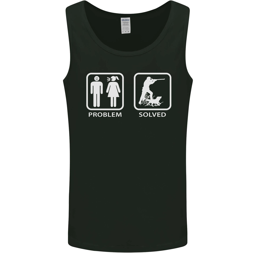 Funny Hunter Vest Tank Top - Hunting Problem Solved for Men  
