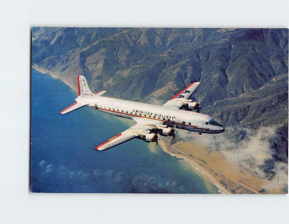 Postcard American Airlines DC-7 Flagship Aircraft