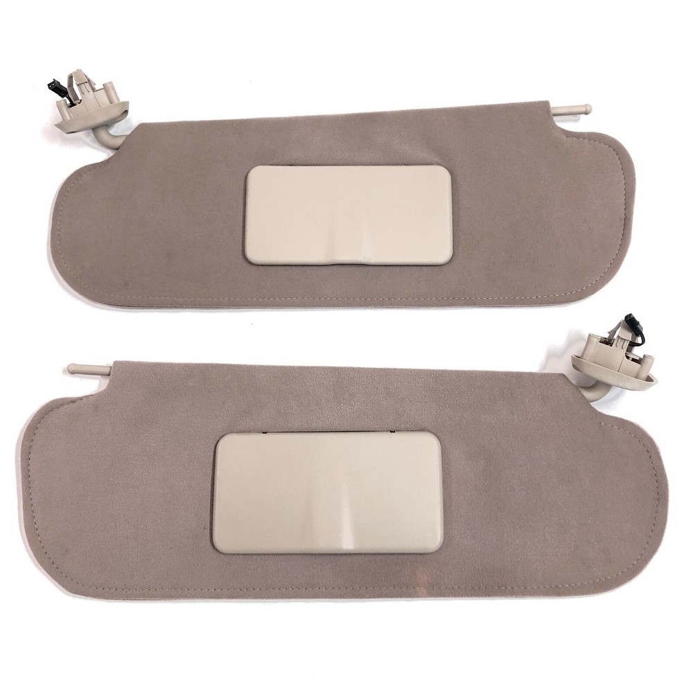 2003-2021 Ford Explorer Brown Taupe Sun Visors Pair with Lights Driver & Passenger Side  