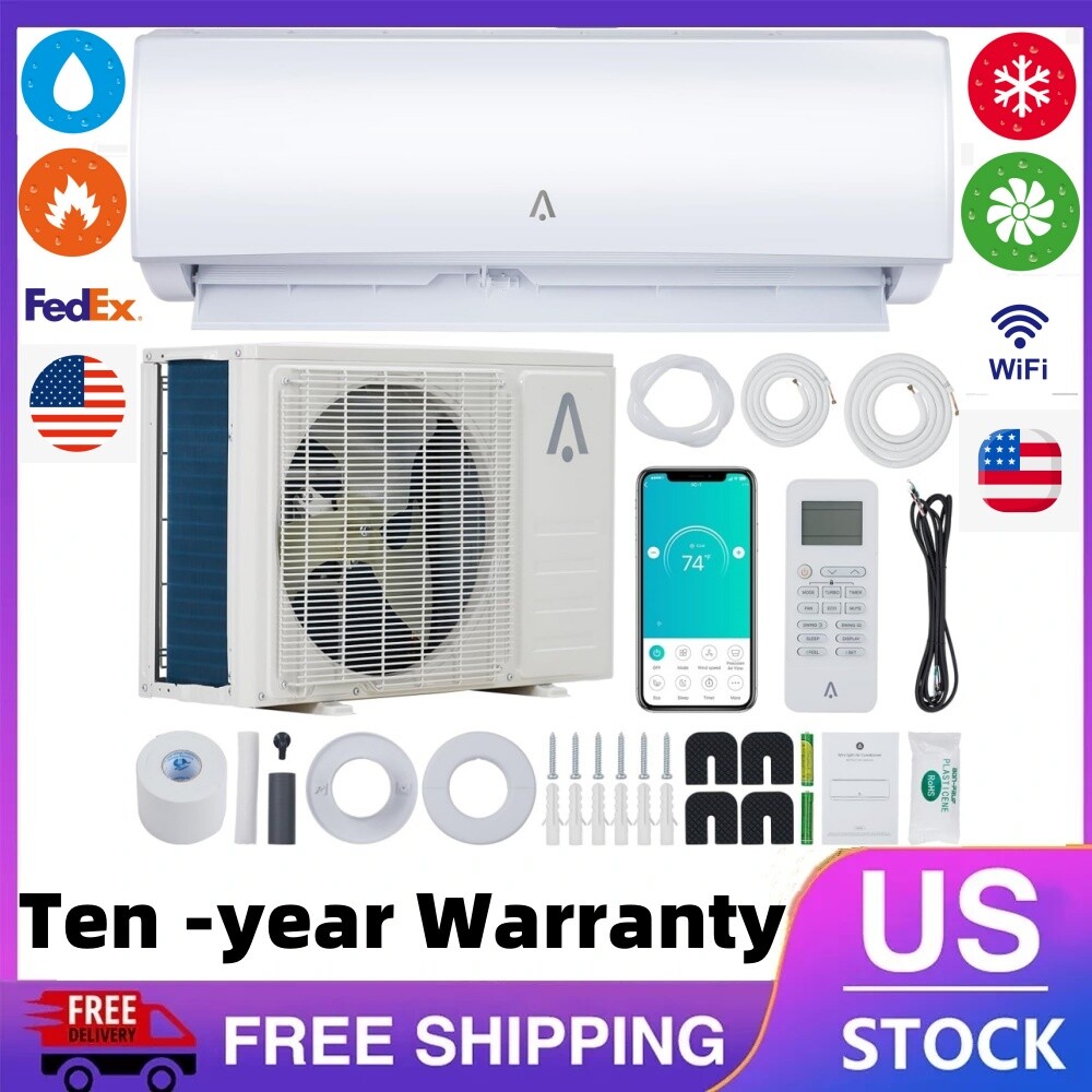 36000 BTU Ductless Inverter AC Cools 2500 Sq Ft Efficiently