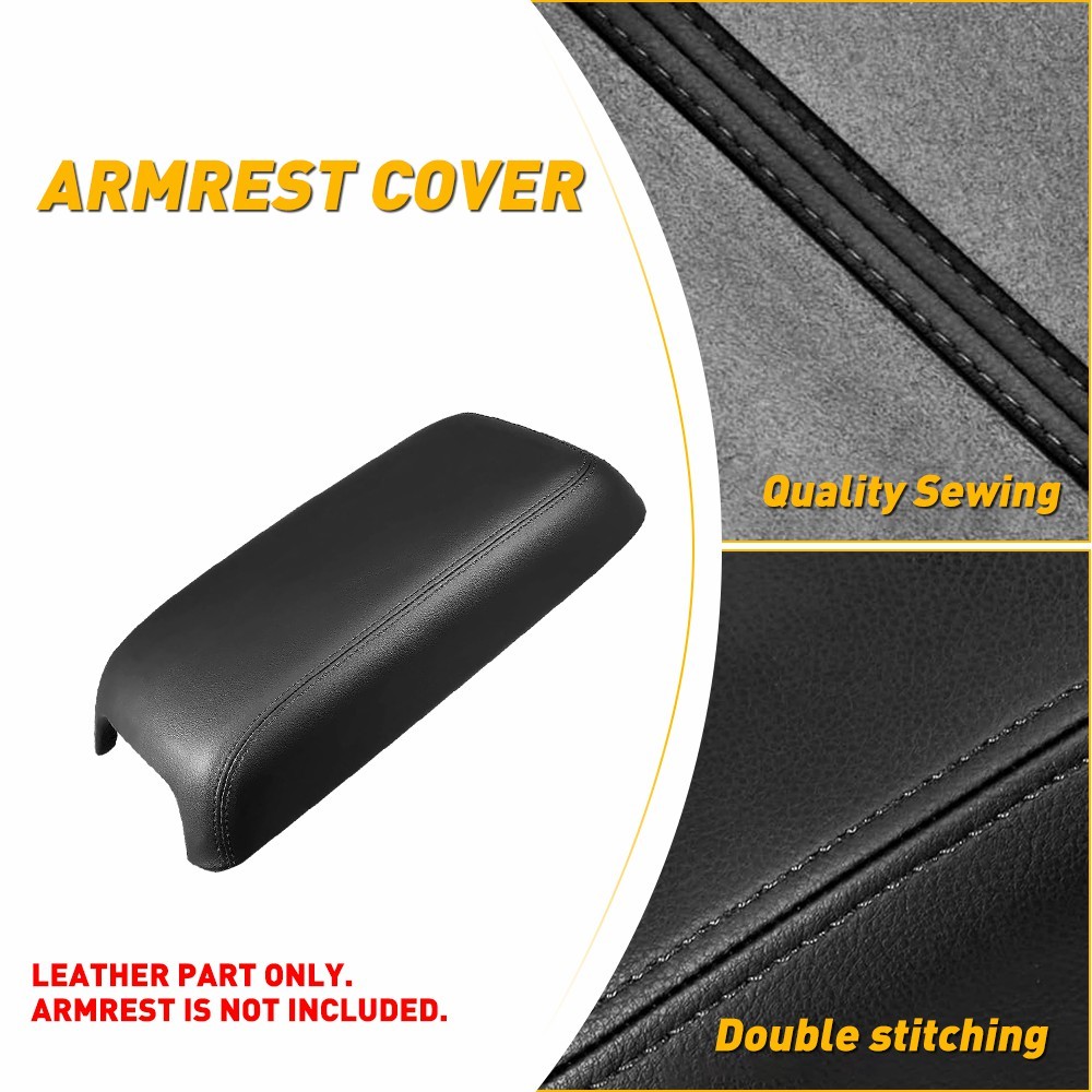 Fits 2011-2022 Chrysler 300 Leather Center Console Lid Armrest Cover Black New