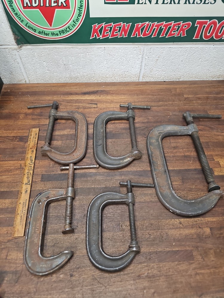 N21- Lot Of Vintage C Clamps