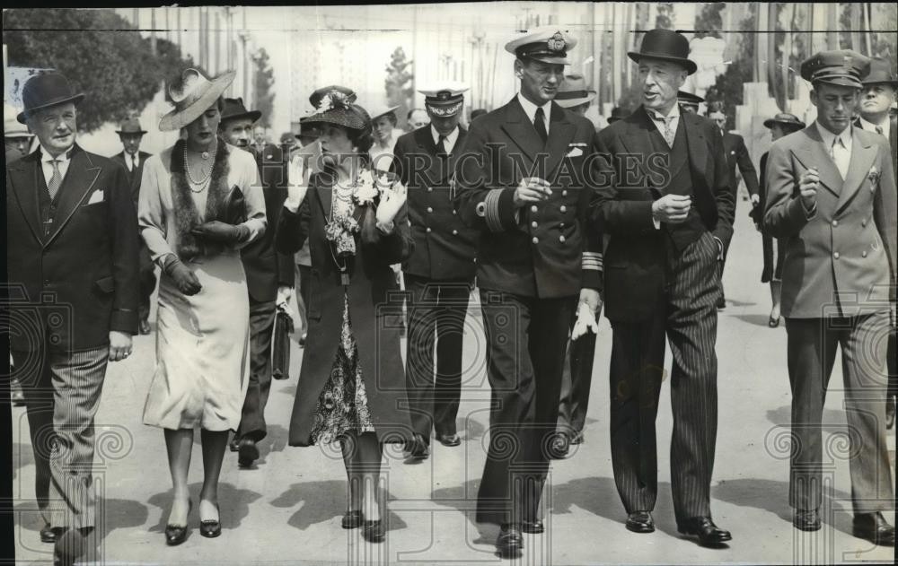 1939 Press Photo Prince Frederick, Princess Ingrid of Denmark Visit California