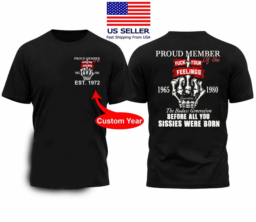 Custom Year Generation X Badass Gen X FAFOT T-Shirt, Generation X Tee