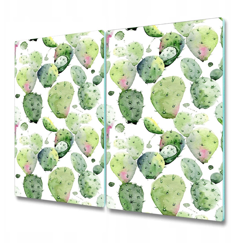 Tempered Glass Worktop protector Cactus Cacti floral Fabric floral flowers