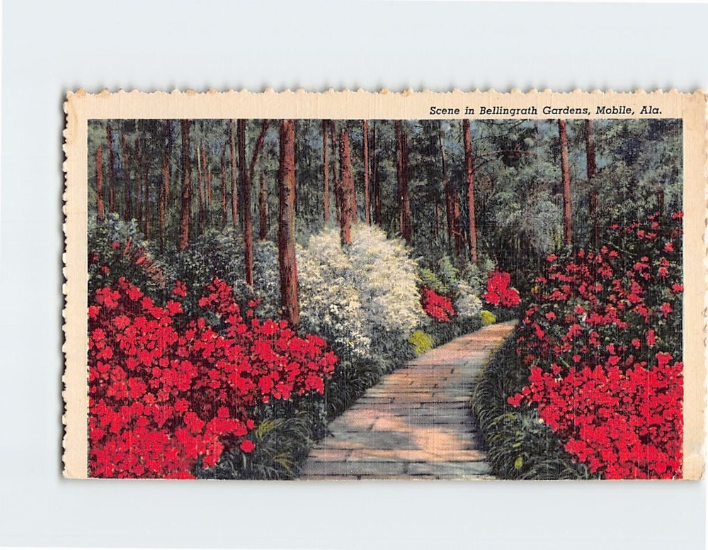 Postcard Scene in Bellingrath Gardens Mobile Alabama USA