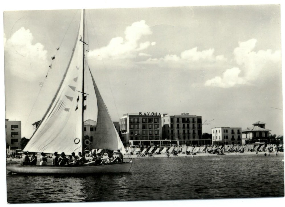 Italy Cattolica Hotel Regina sailboat ~ postcard sku753