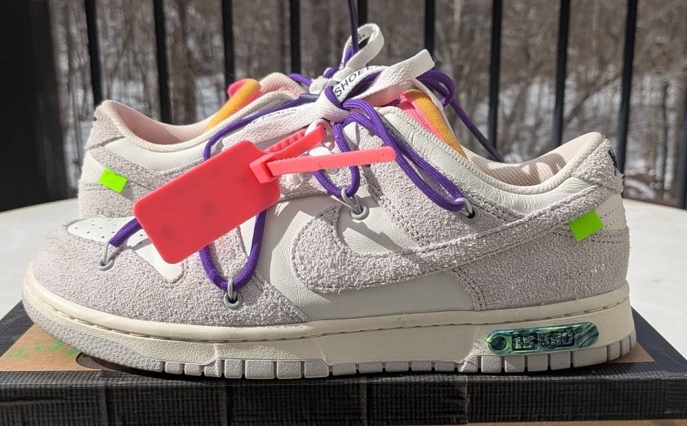 Size 9- Nike Off-White x Dunk Low Lot 15 of 50 Pre Owned With Original Box