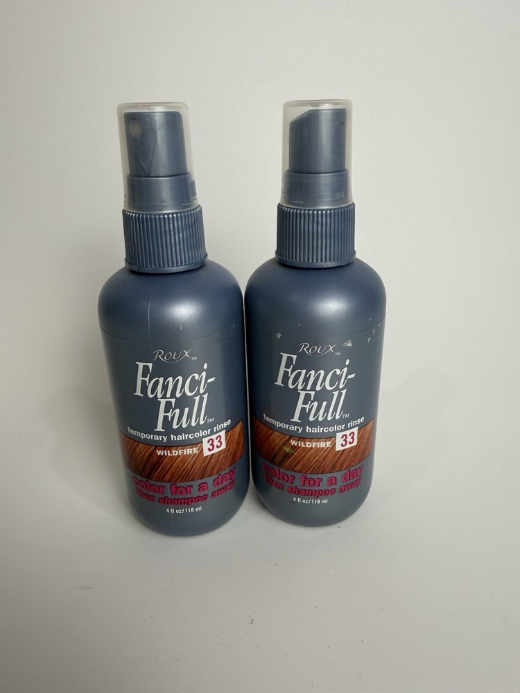 2x Roux Fanci Full Temporary Hair Rinse Color For A Day Spray #33 Wildfire 4oz