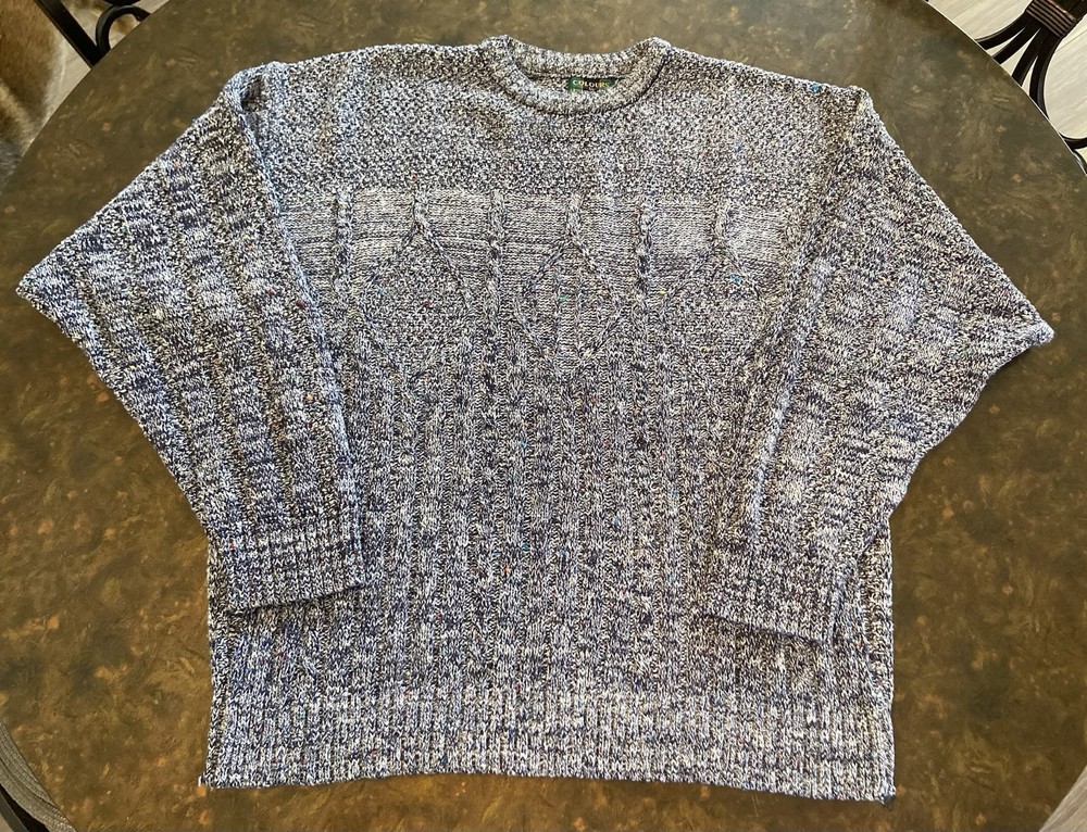 Vintage Colours Alexander Julian Sweater Large Cotton USA Coogi Style 90s 80s