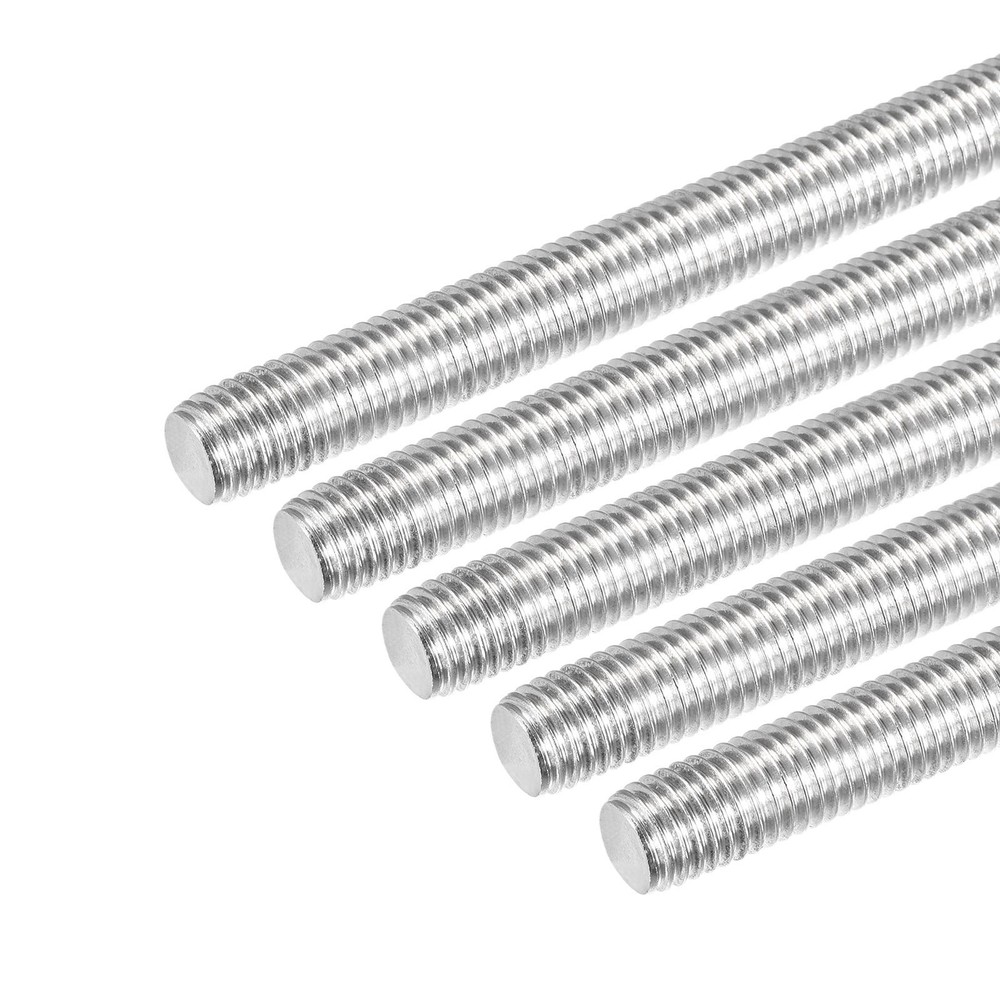 Fully Threaded Rod M12x140mm 304 Stainless Steel Right Hand Threads Rod 5 Pack