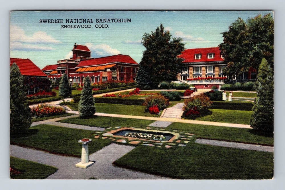 Englewood CO-Colorado, Swedish National Sanatorium, Antique, Vintage Postcard