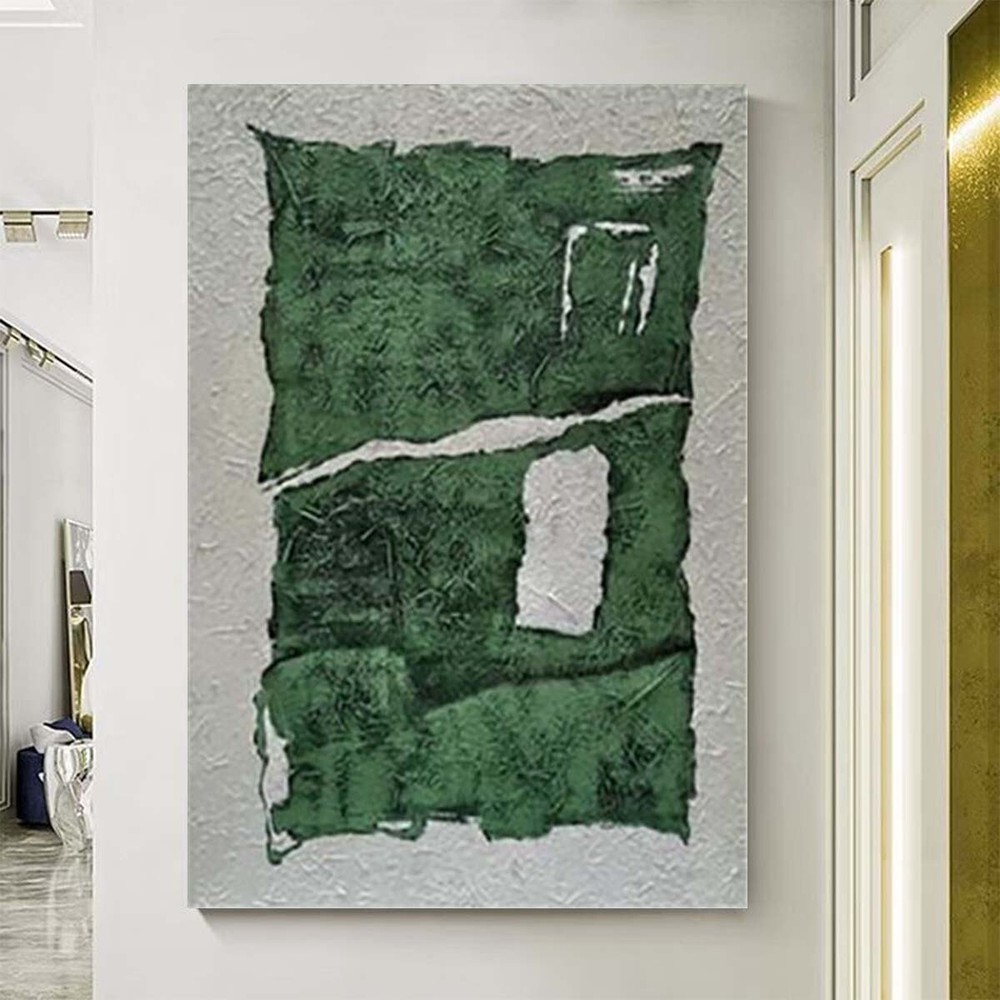 Modern Minimalist Decor Drawing 100 Handmade Oil Painting Canvas Wall Art Green