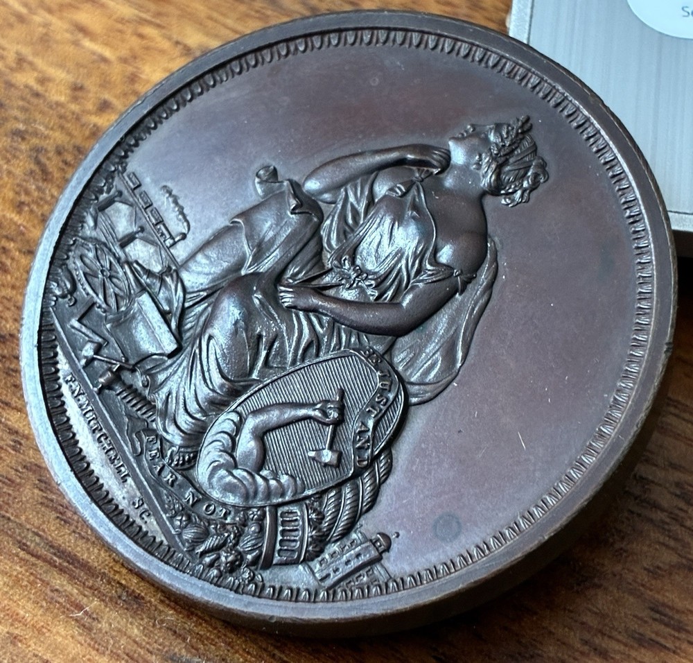 1878 Massachusetts Charitable Mechanics Association Medal Bronze, 50mm, Mitchell