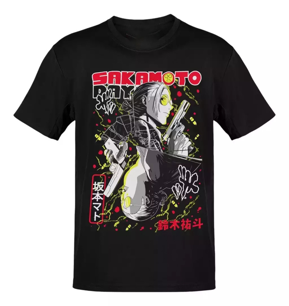 Anime Sakamoto Days Sakamoto White T-Shirt Size S-5XL, Gift For Friends