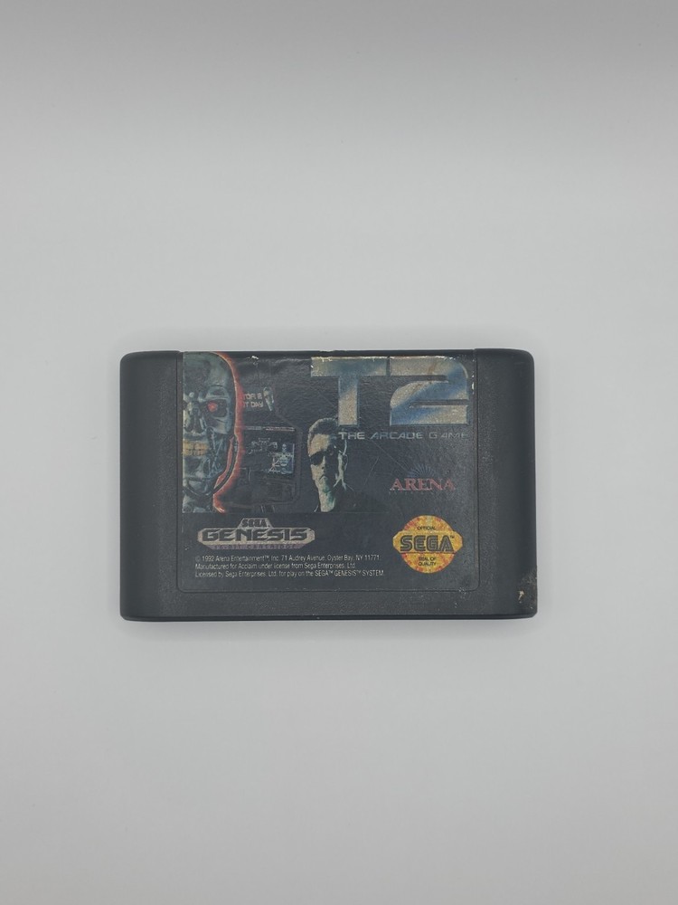 T2: The Arcade Game Terminator 2 (Sega Genesis, 1993) - Game Cartridge