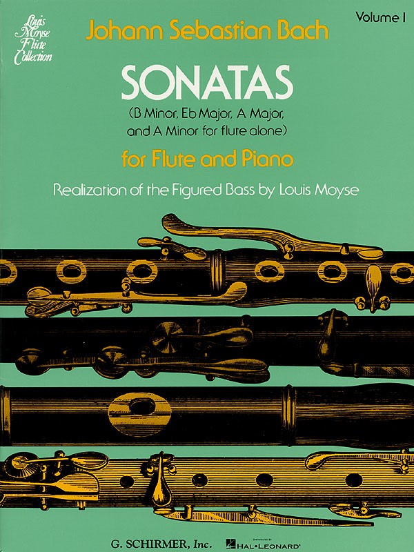 Bach Sonatas for Flute and Piano Vol 1 Late Intermediate Sheet Music Book