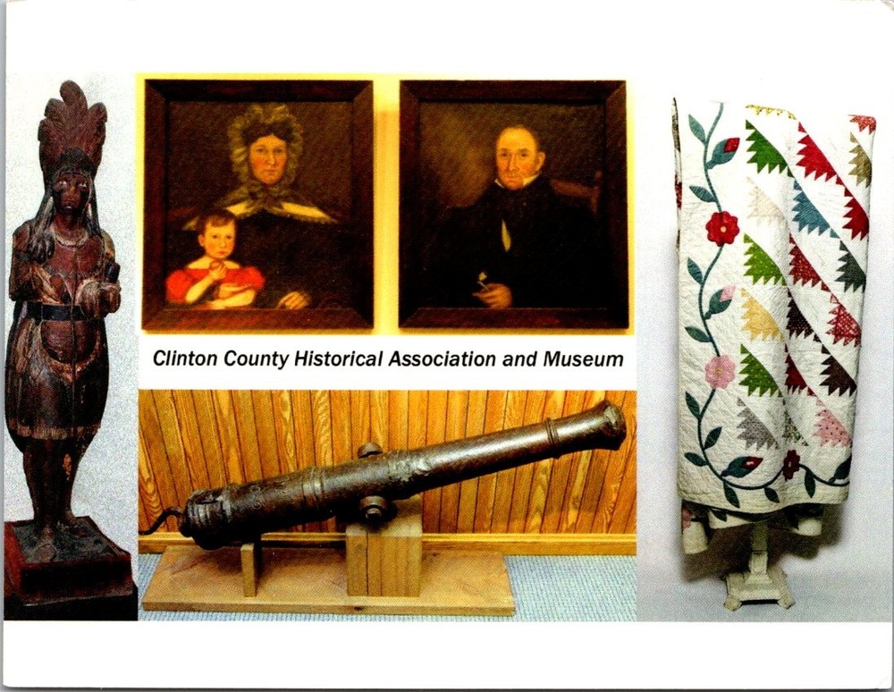 Plattsburgh New York Clinton County Museum Display Continental Postcard C106